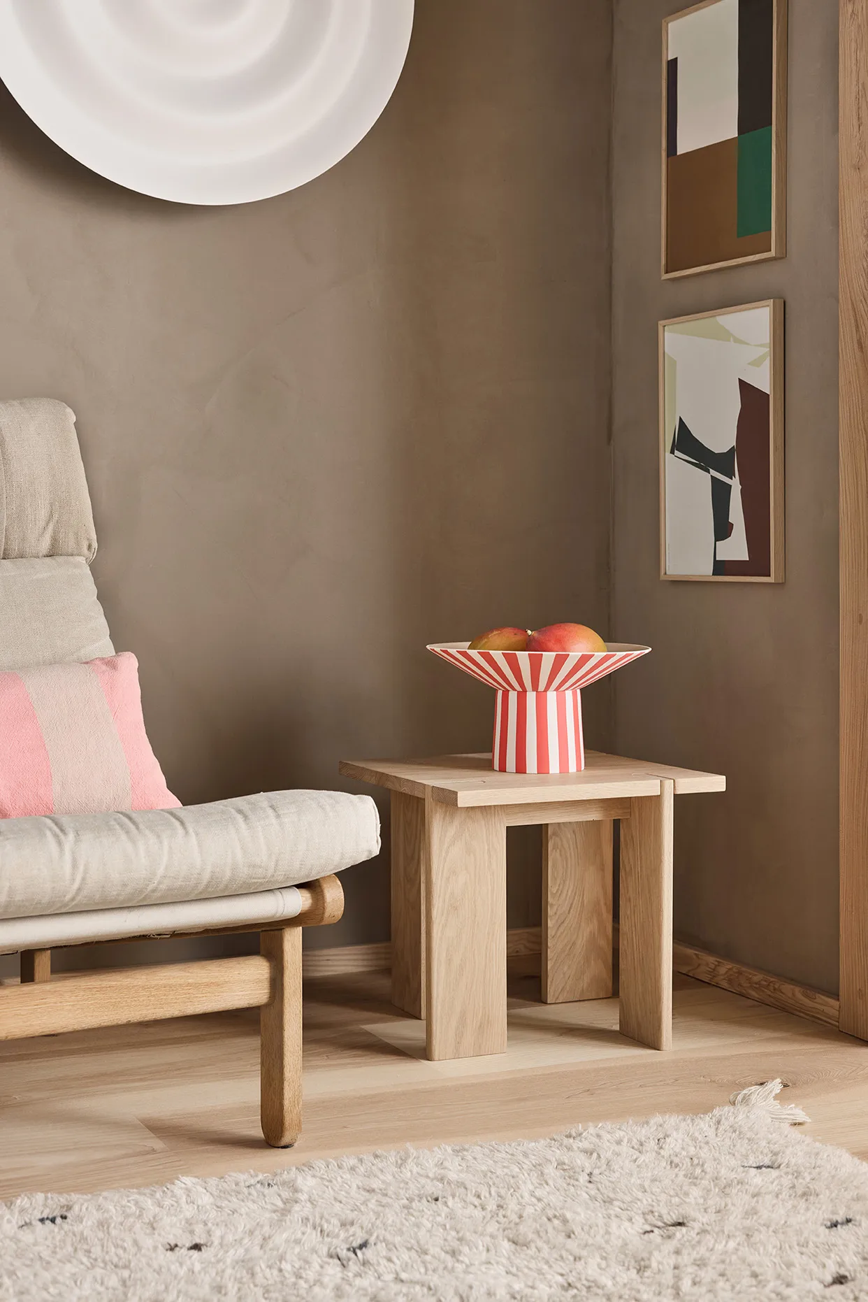 OY Square avlastningsbord høyt 45x40x40 cm, Nature OYOY