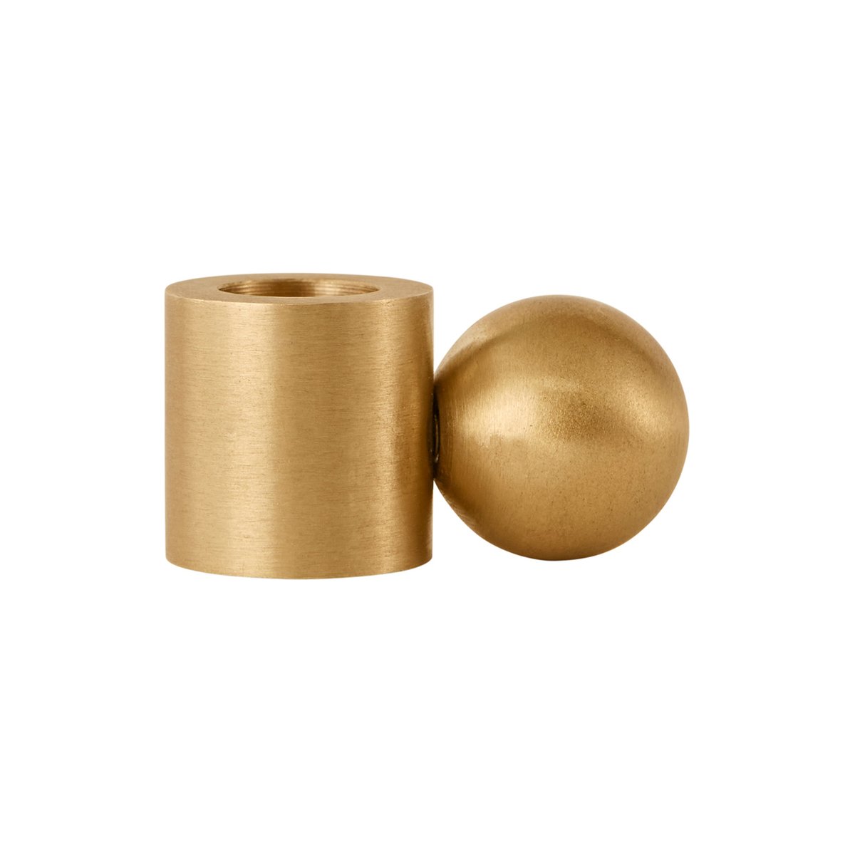 OYOY Palloa lysestake liten Brstet messing | Skandinavisk Design | Lysestaker | Gullfarge