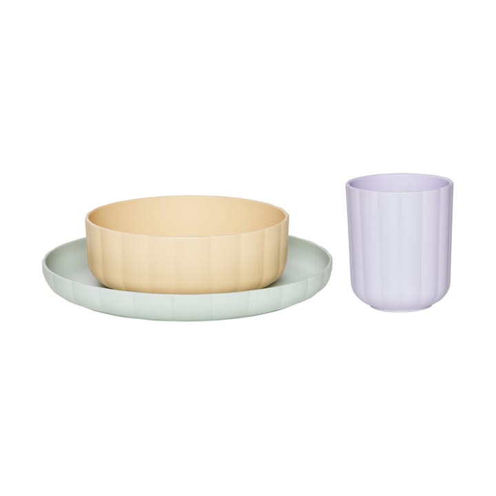 Pullo servissett 3 deler - Pale mint-vanilla-lavendel - OYOY