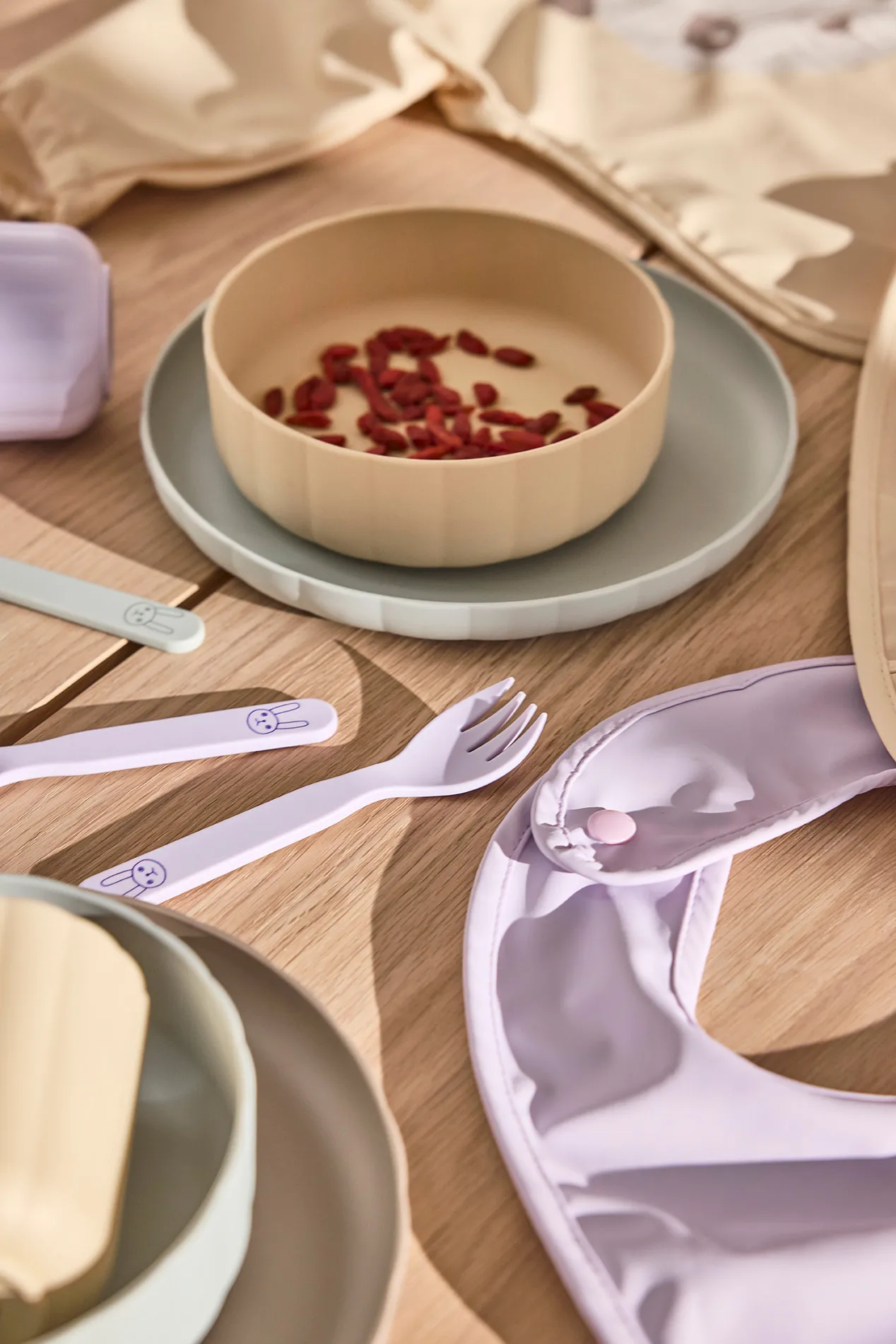 Pullo servissett 3 deler, Pale mint-vanilla-lavendel OYOY