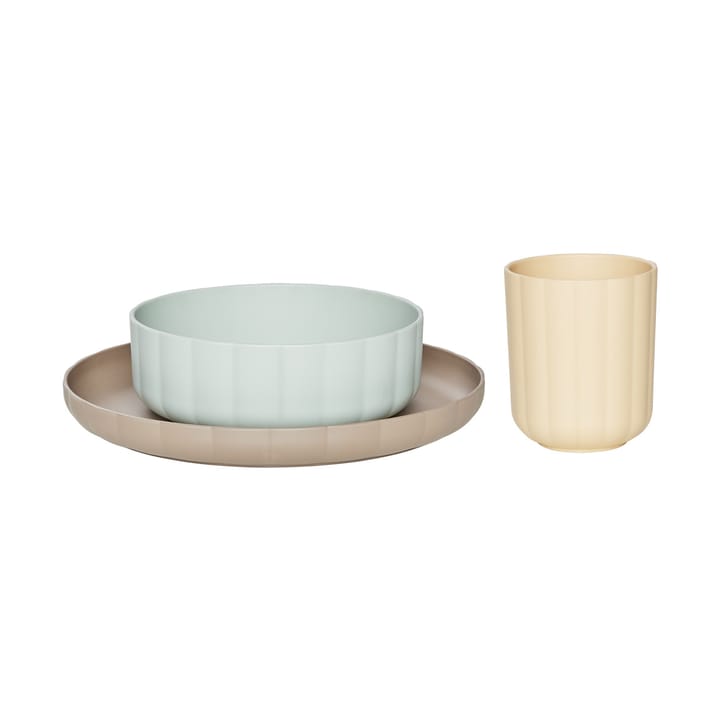 Pullo servissett 3 deler - Pale Mint-vanilla-taupe - OYOY