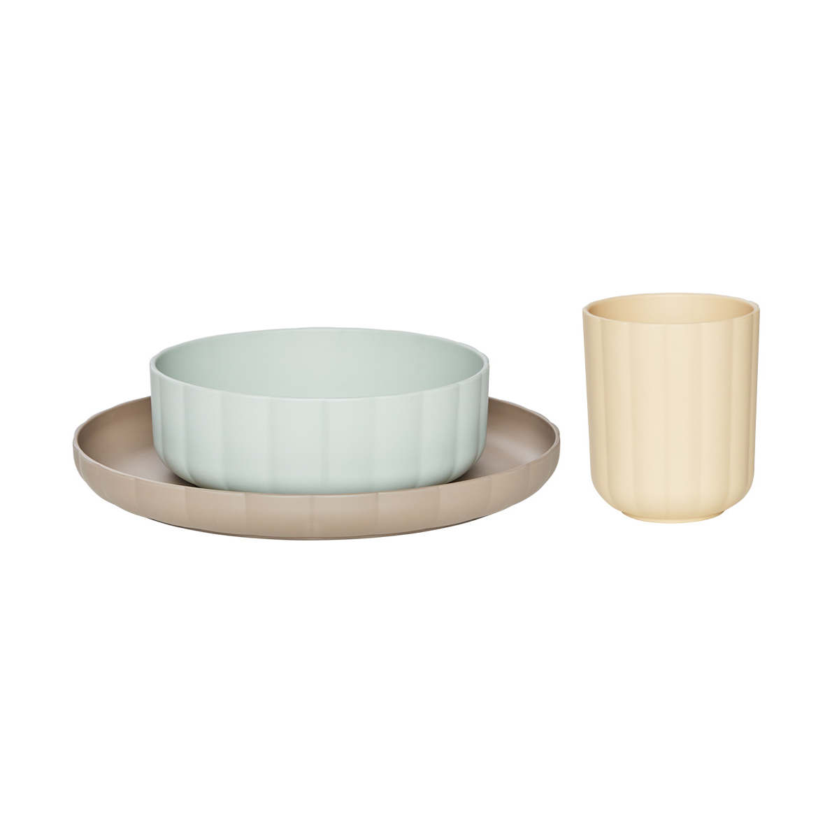 OYOY Pullo servissett 3 deler Pale Mint-vanilla-taupe