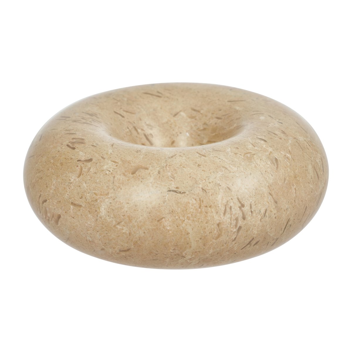 OYOY Savi marmor lysestake small 4 cm Beige