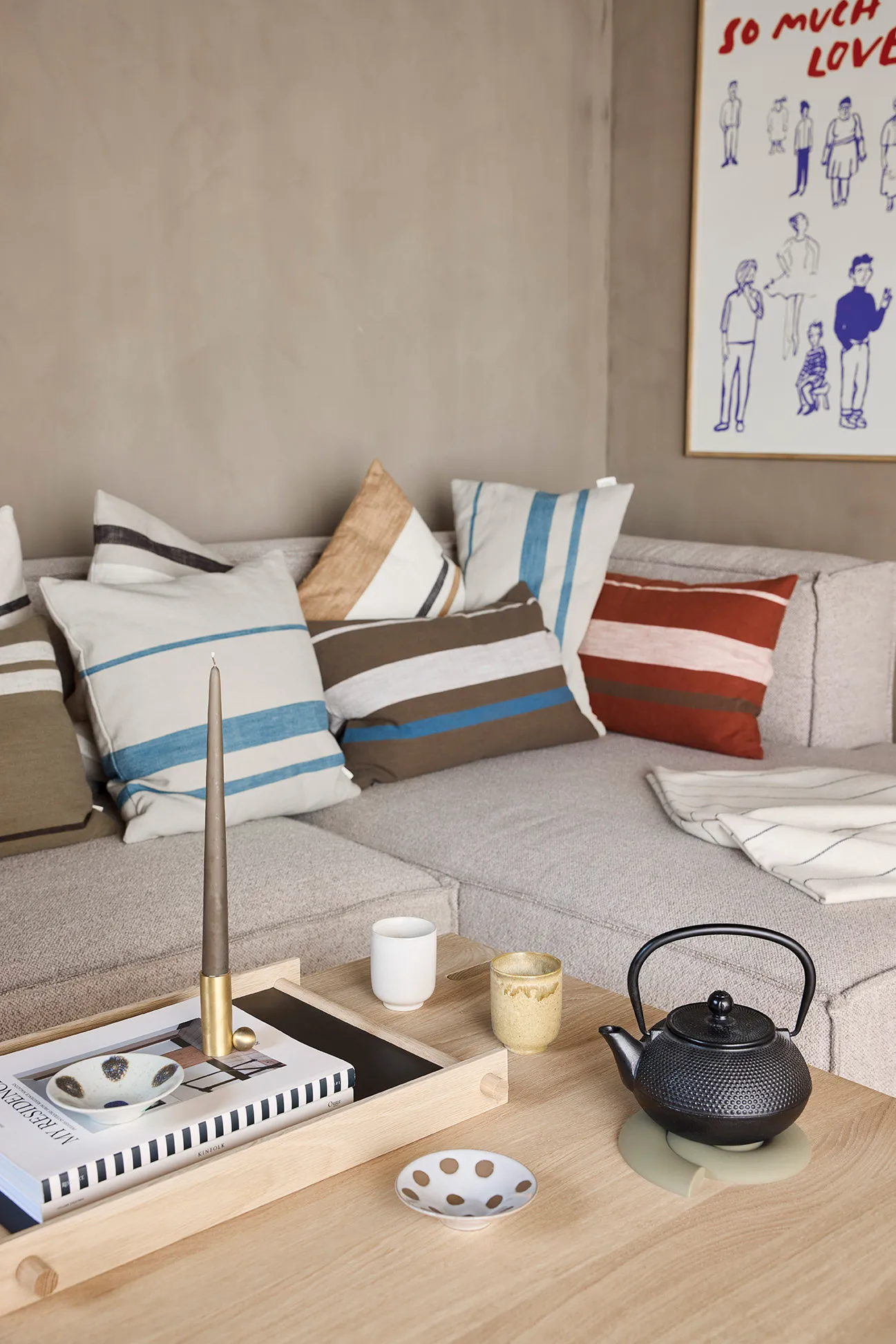 Sofuto putetrekk 40x60 cm, Blue-clay OYOY