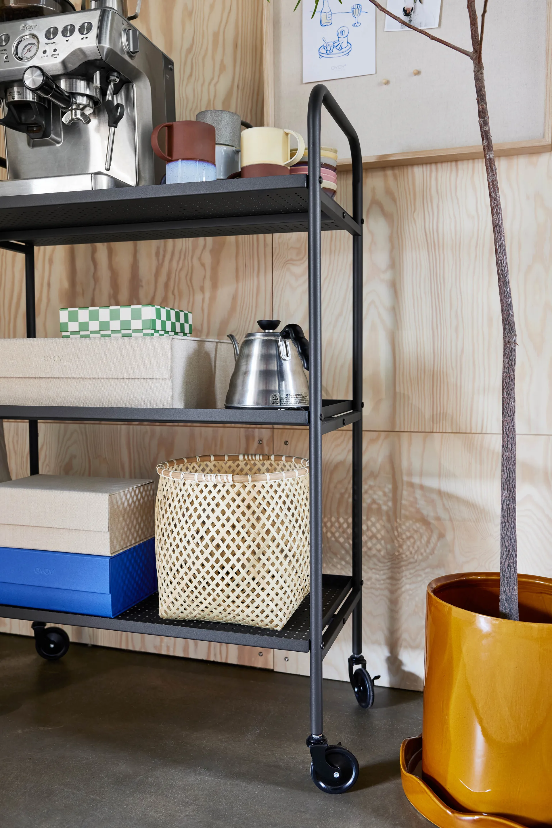 Sporta oppbevaringskurv round, Natur OYOY