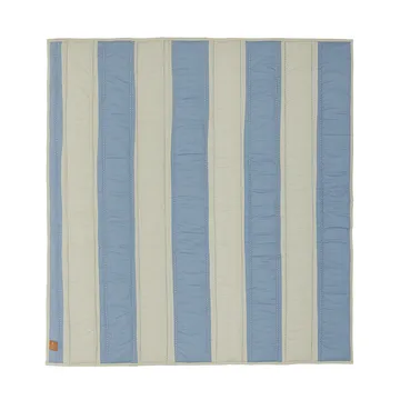 Striped quiltet teppe 130x140 cm - Blue-clay - OYOY