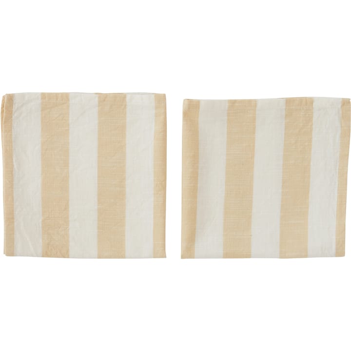 Striped serviett 45 x 45 cm 2-pakning - Vanilla - OYOY