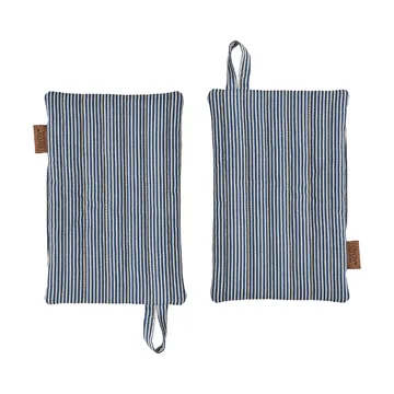 Stripet Denim gryteklut 2-pk - Blue - OYOY