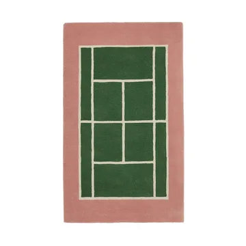 Tennis gulvteppe - Green-rose, 88x150 cm - OYOY