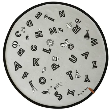 The alphabet teppe Ø120 cm - Grå - OYOY