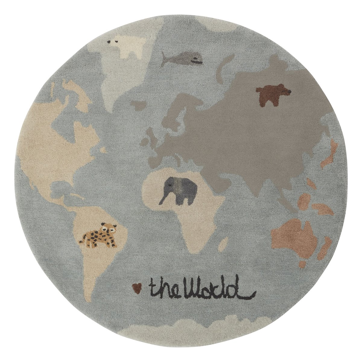 Bilde av OYOY The world barneteppe Ø120 cm Multi