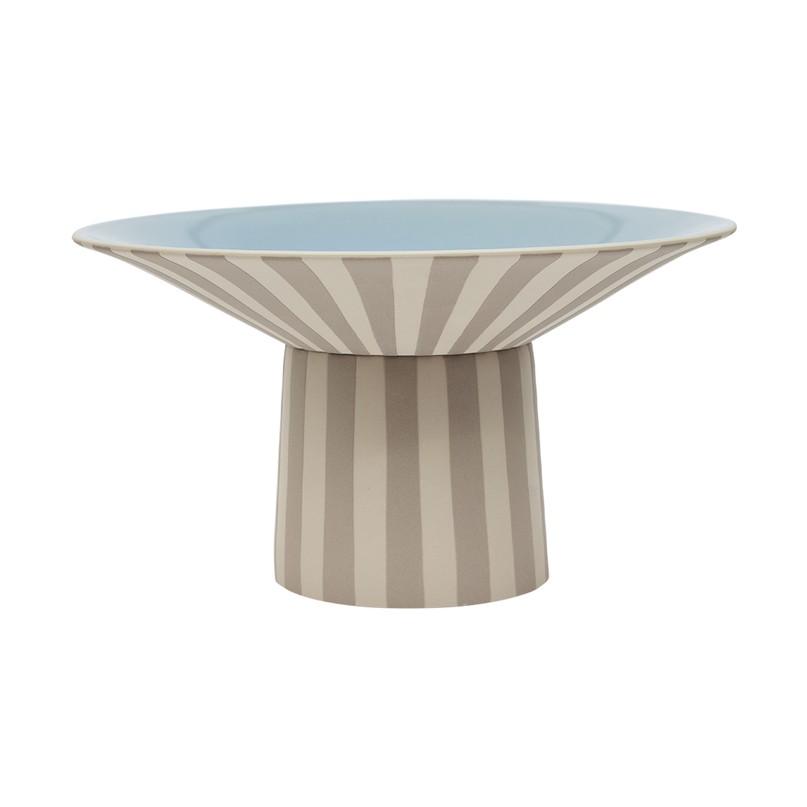 OYOY Toppu centerpiece høy 17xØ30 cm Clay-Ice blue