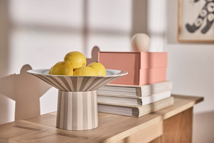 Toppu centerpiece høy 17xØ30 cm, Clay-Ice blue OYOY
