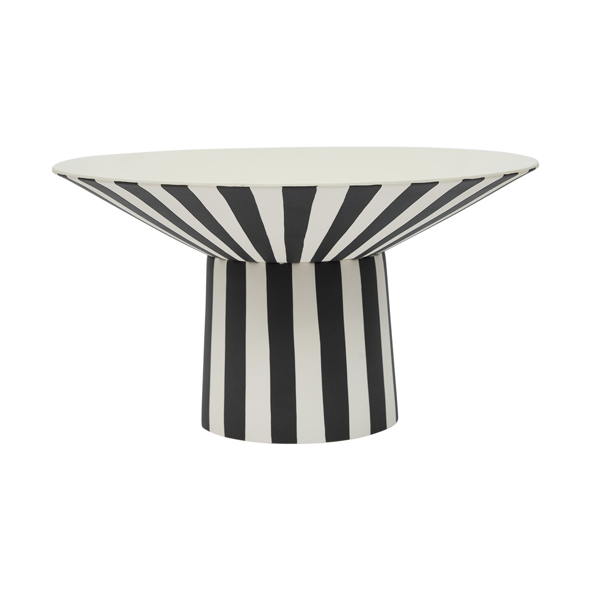 OYOY Toppu centerpiece høy 17xØ30 cm White-black
