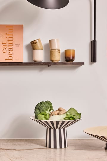 Toppu centerpiece høy 17xØ30 cm - White-black - OYOY