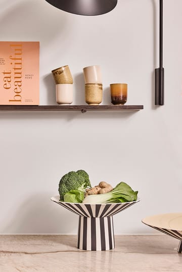 Toppu centerpiece høy 17xØ30 cm - White-black - OYOY