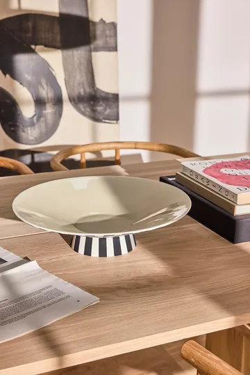 Toppu centerpiece lav Ø39x10,5 cm - Vanilla-black-white - OYOY