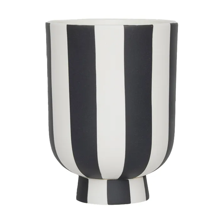 Toppu krukke Ø8 cm, Black-white OYOY