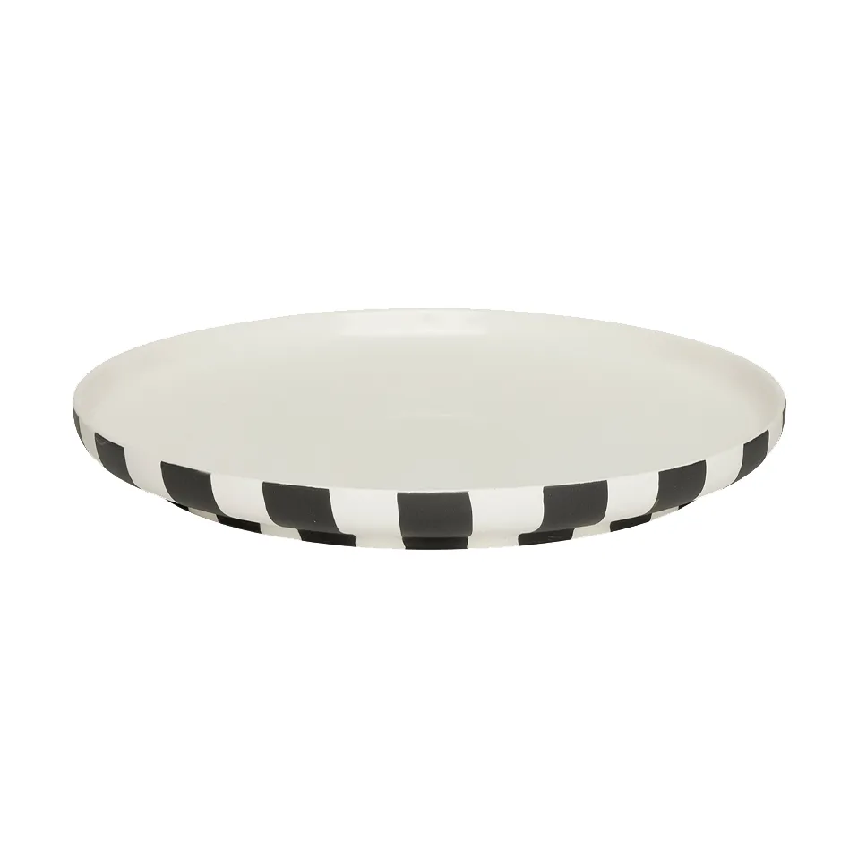 Toppu tallerken Ø26,5 cm, Black-white OYOY