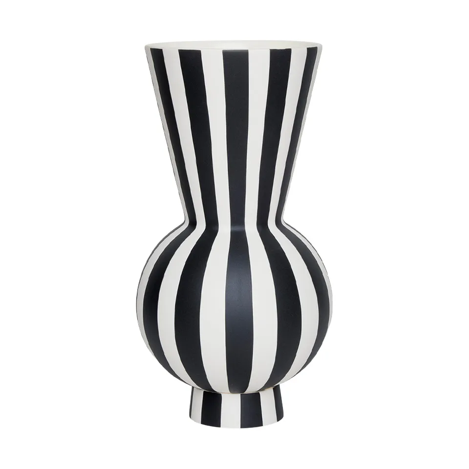 Toppu vase Ø14,5 cm, Black-white OYOY