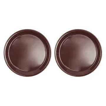 Yuka lunsjtallerken Ø22 cm 2-pk - Dark (brun) - OYOY
