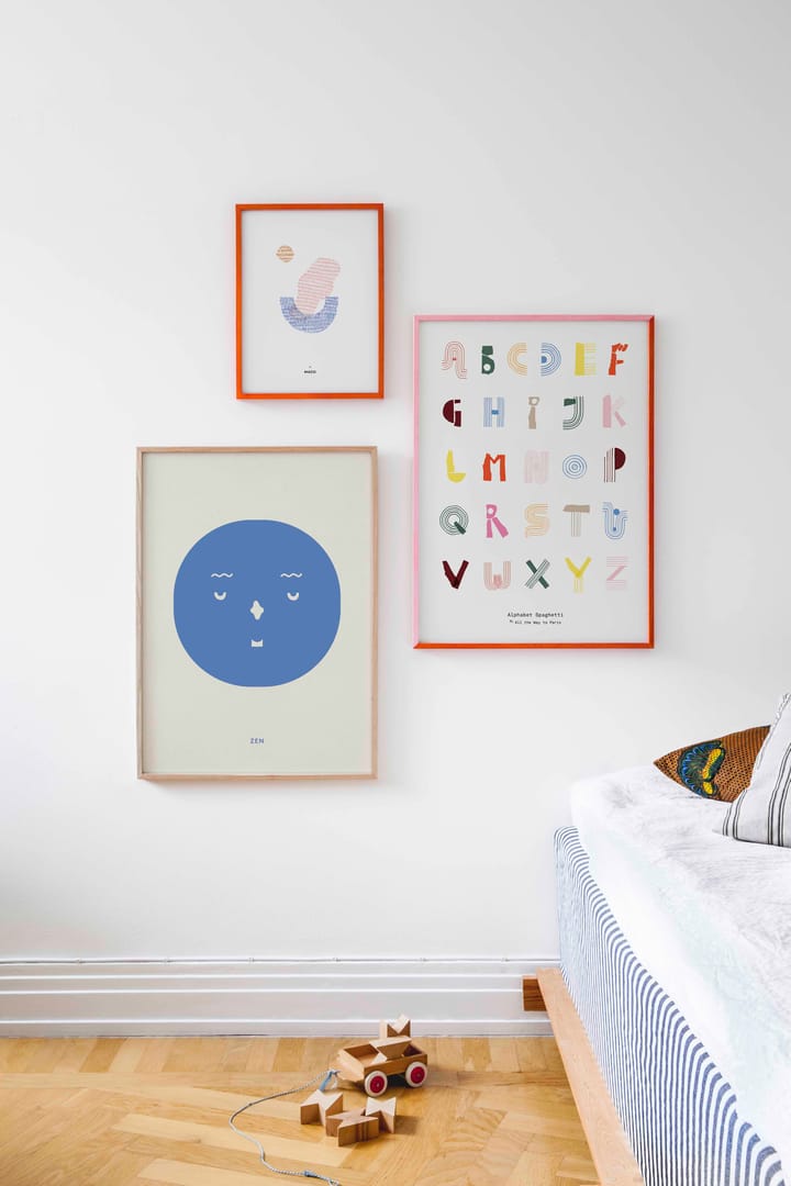 Alphabet Spaghetti ENG Multi-colour plakat, 50 x 70 cm Paper Collective