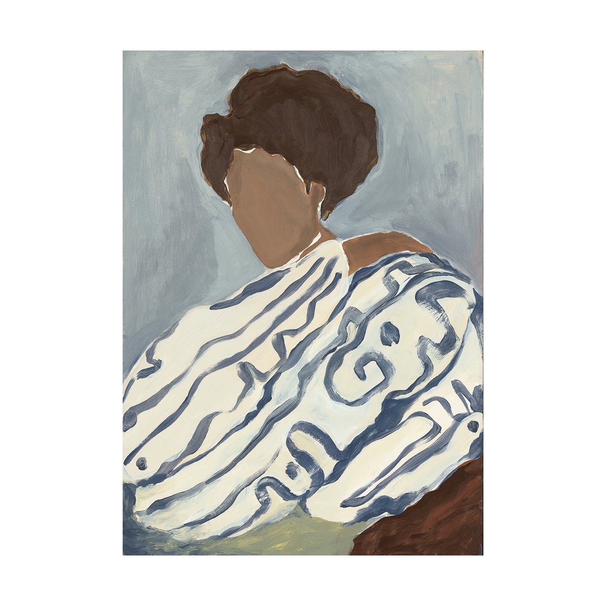 Paper Collective Blue Curls poster 30x40 cm