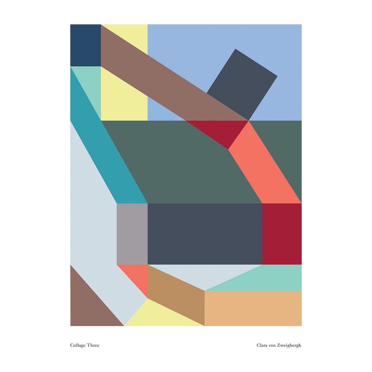 Paper Collective Collage Three plakat 50 x 70 cm | Skandinavisk Design | Poster | Multi