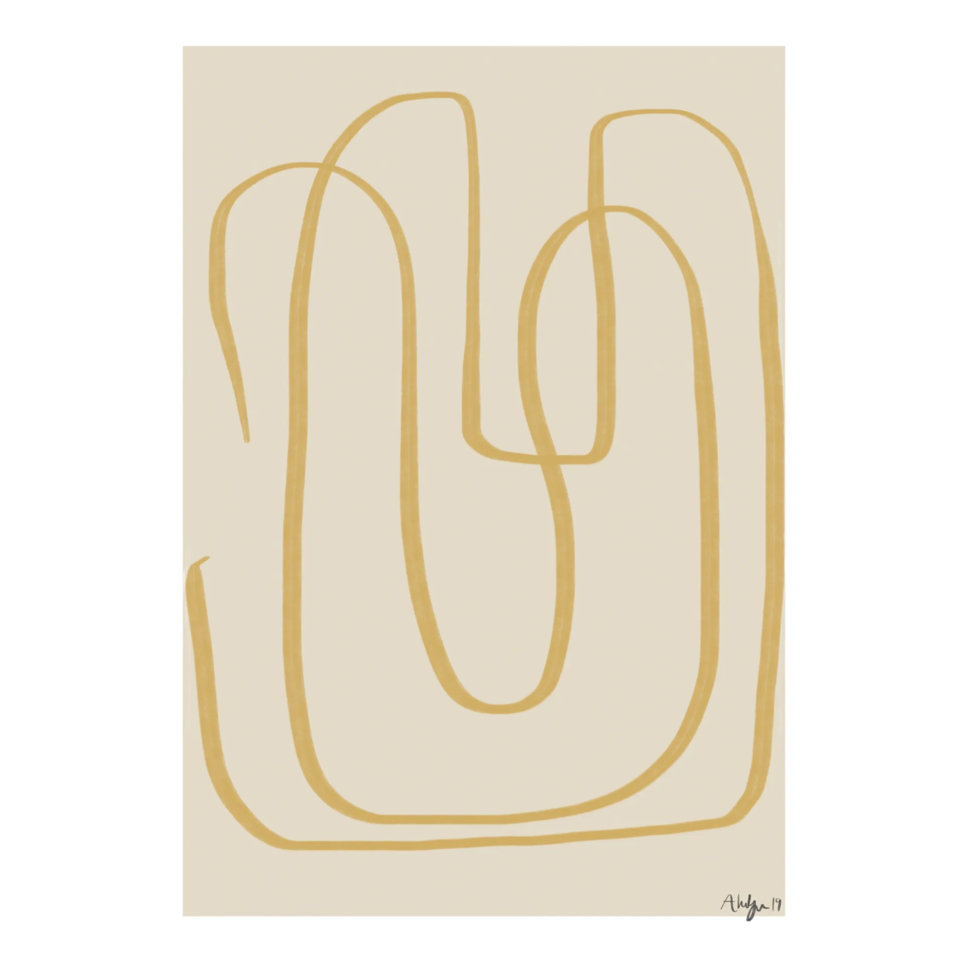 Different Ways I poster gul, 50x70 cm Paper Collective