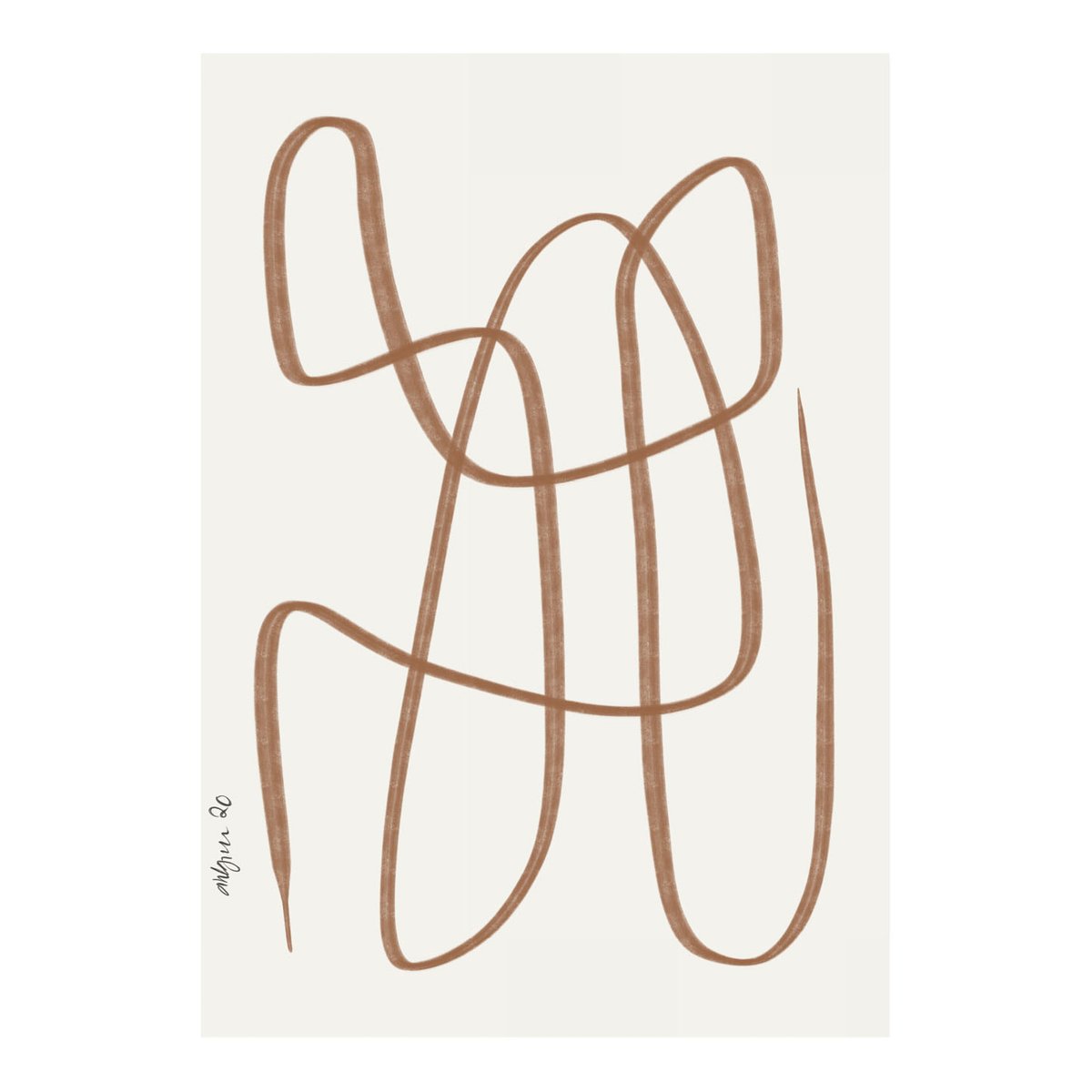 Paper Collective Different Ways poster brun 50x70 cm