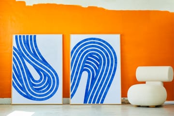 Entropy Blue 01 plakat - 30 x 40 cm - Paper Collective