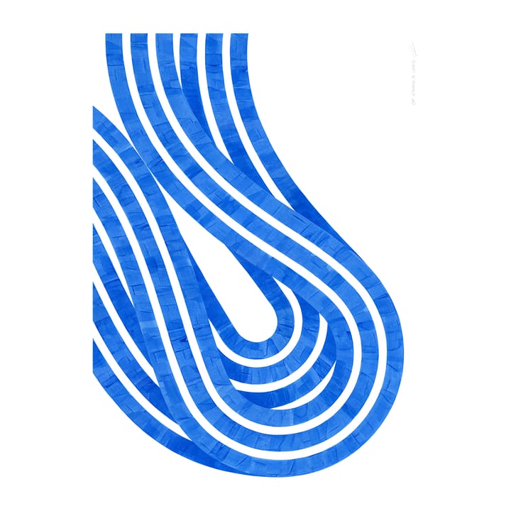 Entropy Blue 02 plakat - 50 x 70 cm - Paper Collective