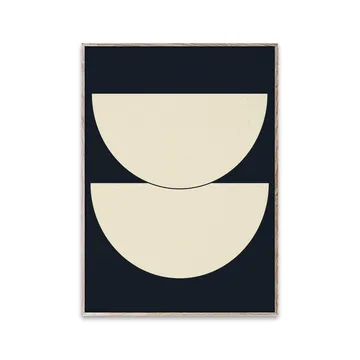 Half Circles I poster blå - 30x40 cm - Paper Collective