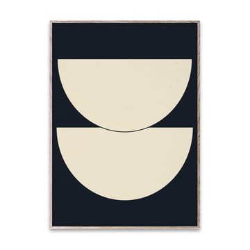 Half Circles I poster blå - 50x70 cm - Paper Collective