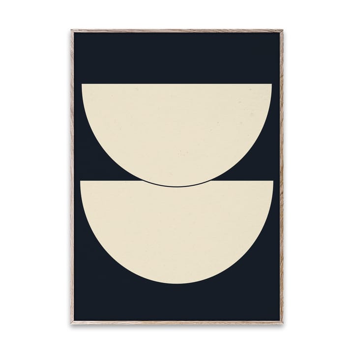 Half Circles I poster blå - 50x70 cm - Paper Collective