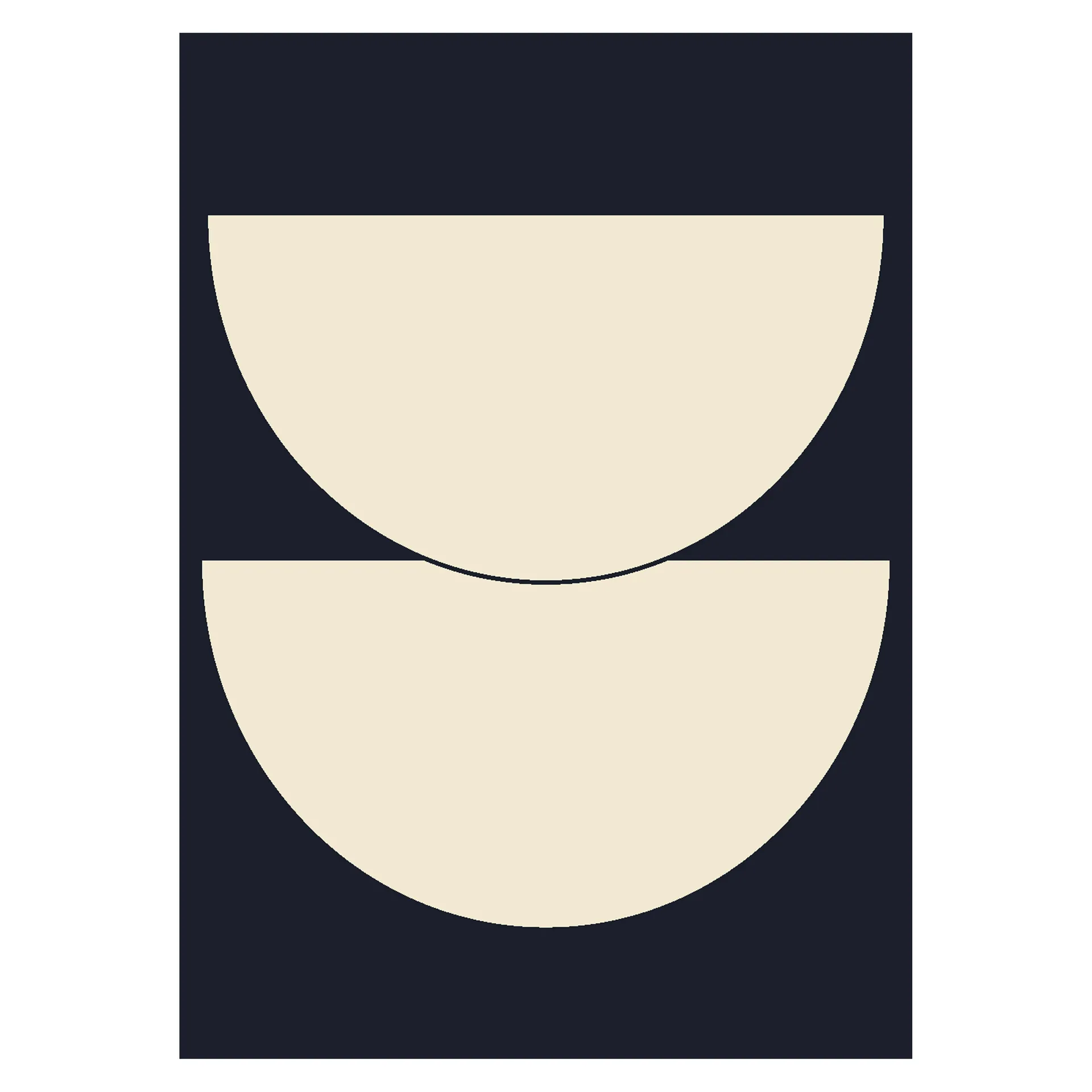 Half Circles I poster blå, 50x70 cm Paper Collective