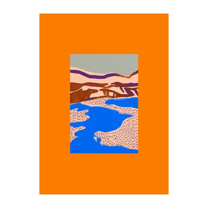 Orange Landscape plakat - 30 x 40 cm - Paper Collective