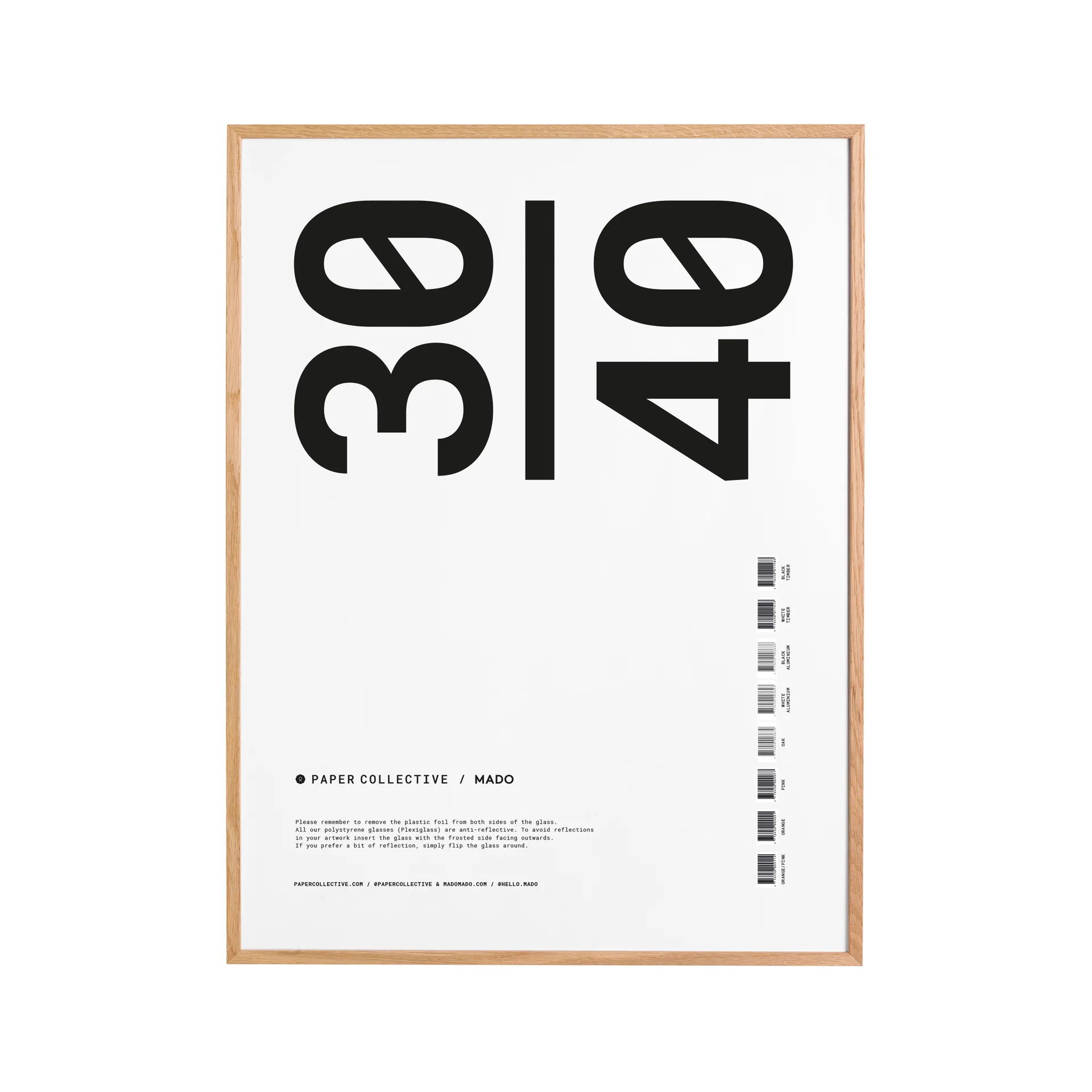 Paper Collective ramme plexiglass-eik, 30x40 cm Paper Collective