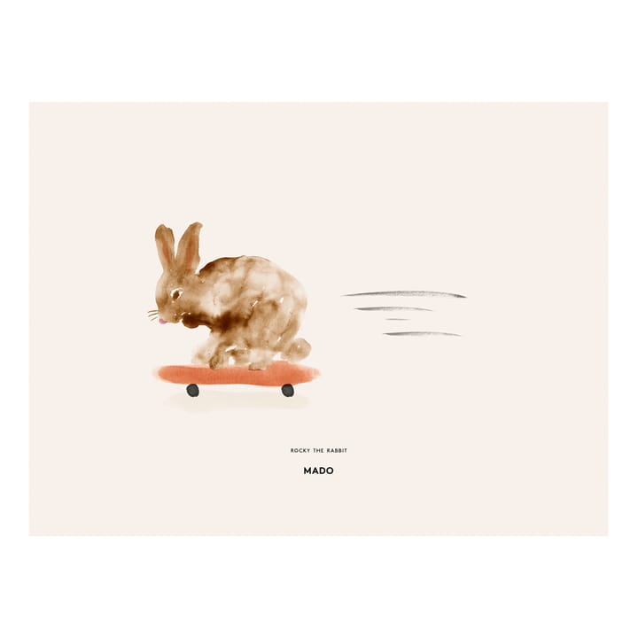 Rocky the Rabbit plakat - 30 x 40 cm - Paper Collective