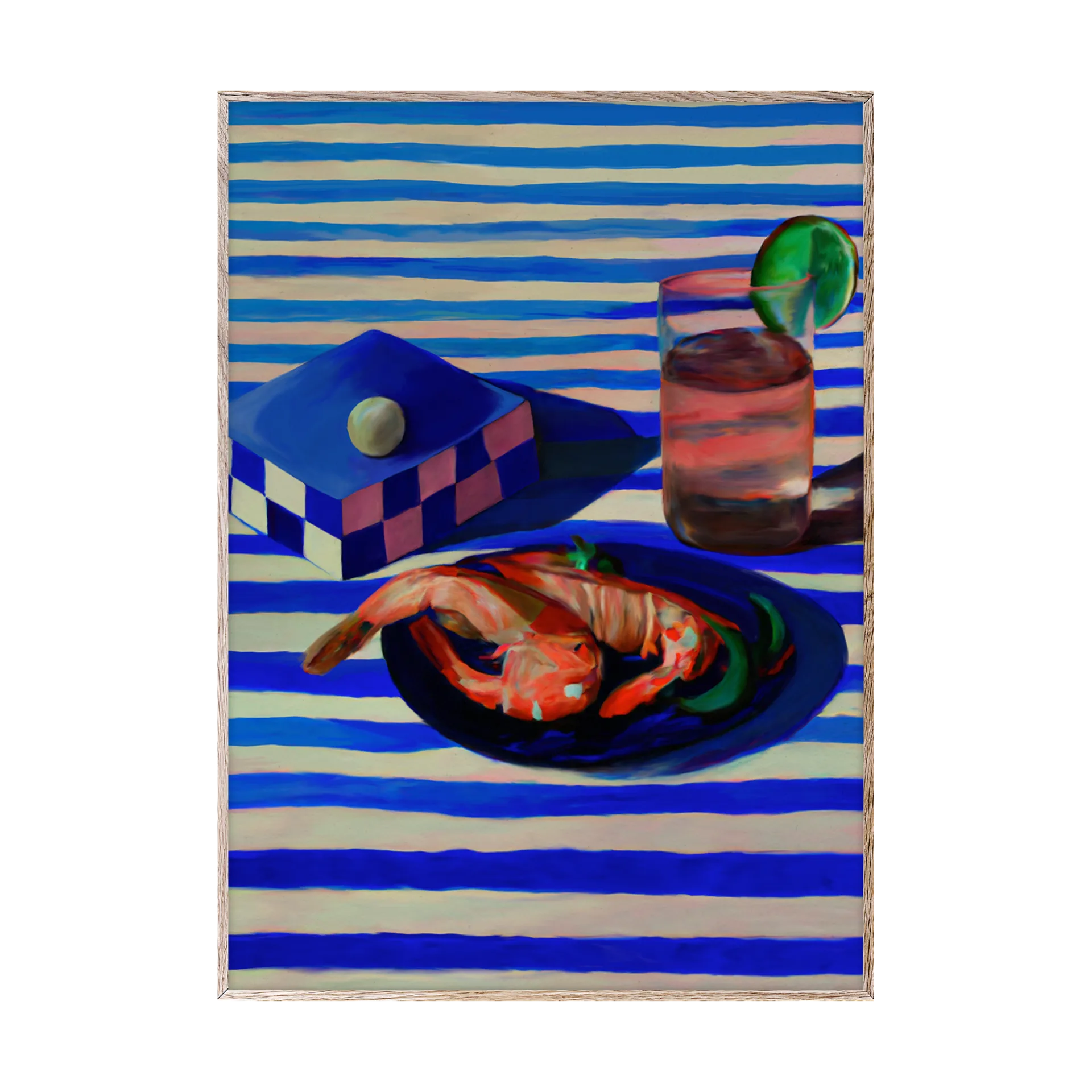Shrimp & Stripes poster, 30 x 40 cm Paper Collective