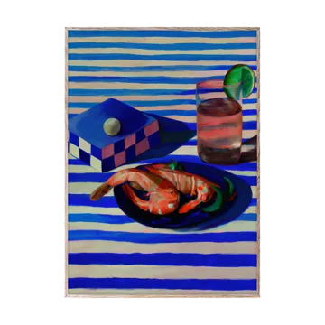 Shrimp & Stripes poster - 30 x 40 cm - Paper Collective