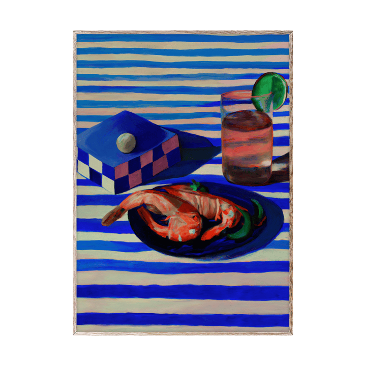 Shrimp & Stripes poster - 30 x 40 cm - Paper Collective