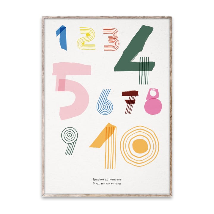 Spaghetti Numbers plakat - 50 x 70 cm - Paper Collective