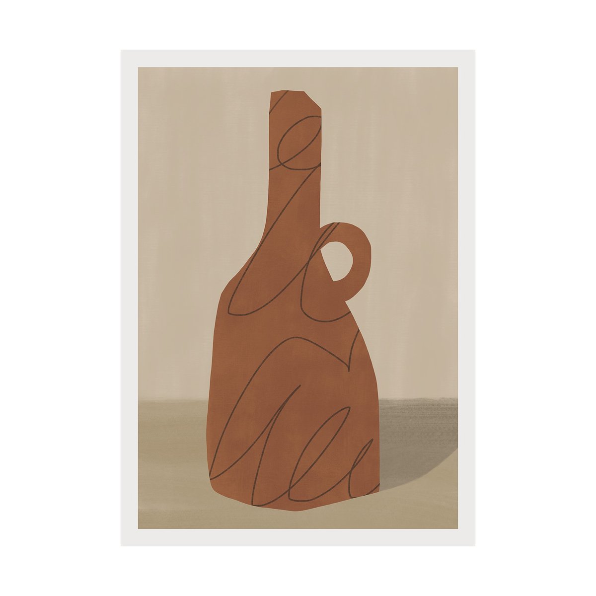 Paper Collective Vessel 02 poster 30x40 cm | Skandinavisk Design | Poster | Rød