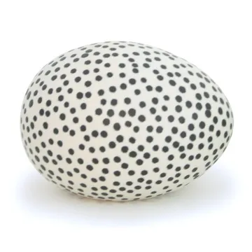 Egg prikkete - hvit-svart - Paradisverkstaden