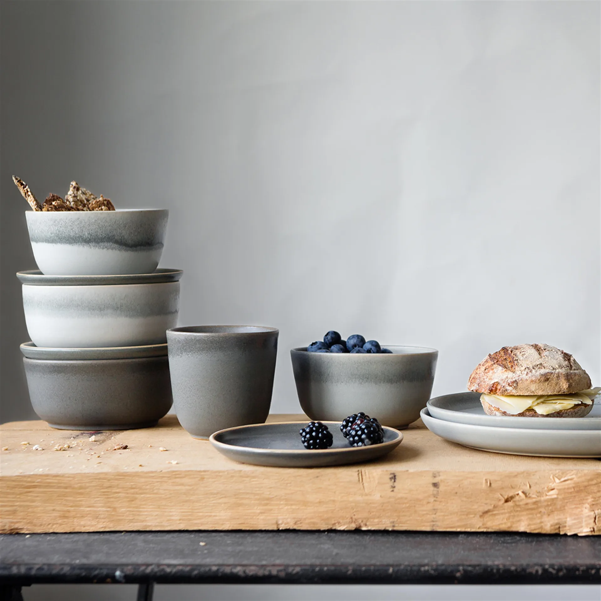 Morgon grå bolle stor, kalk Paradisverkstaden