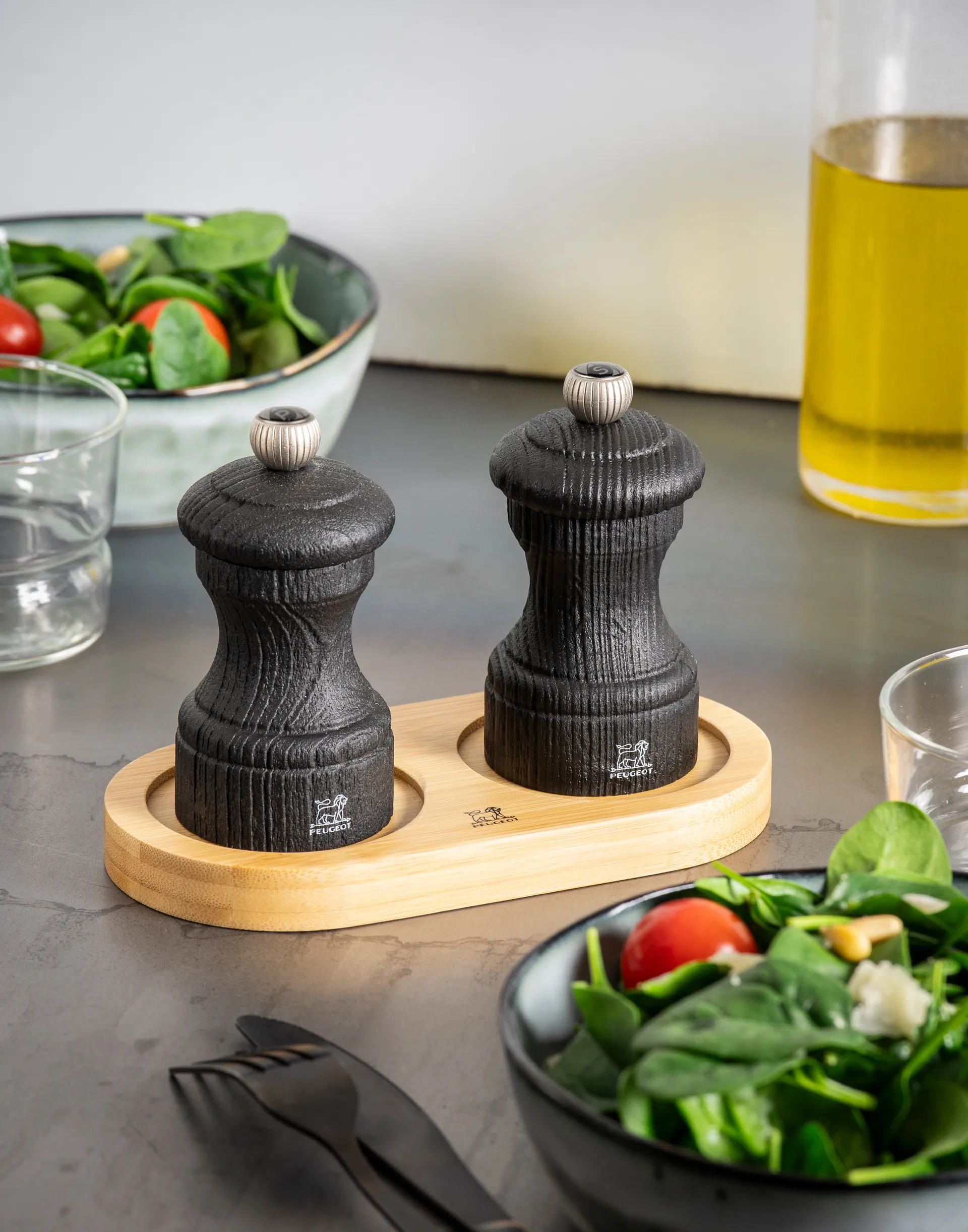 Linea krydderkvernstativ uten håndtak, Natural Peugeot