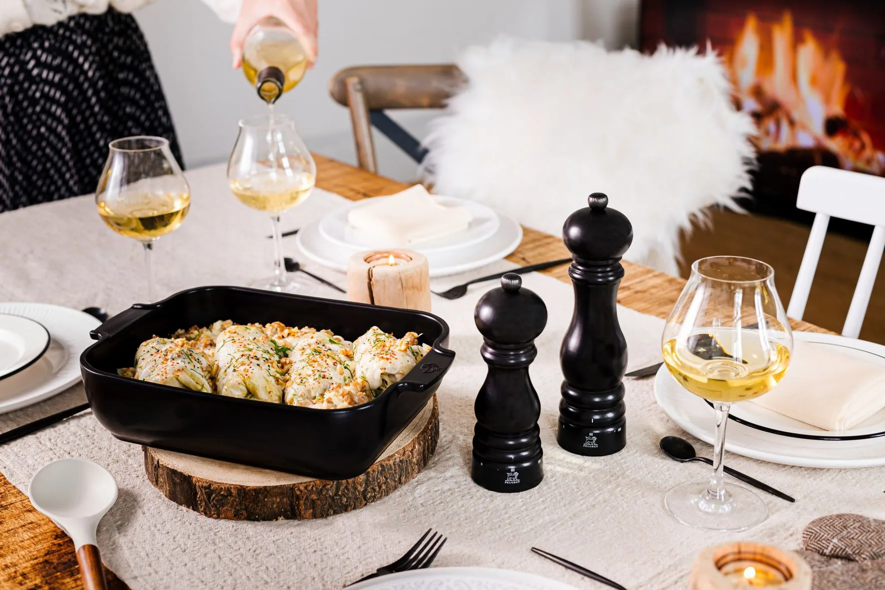 Paris u'Select pepperkvern 22 cm, Satin black Peugeot