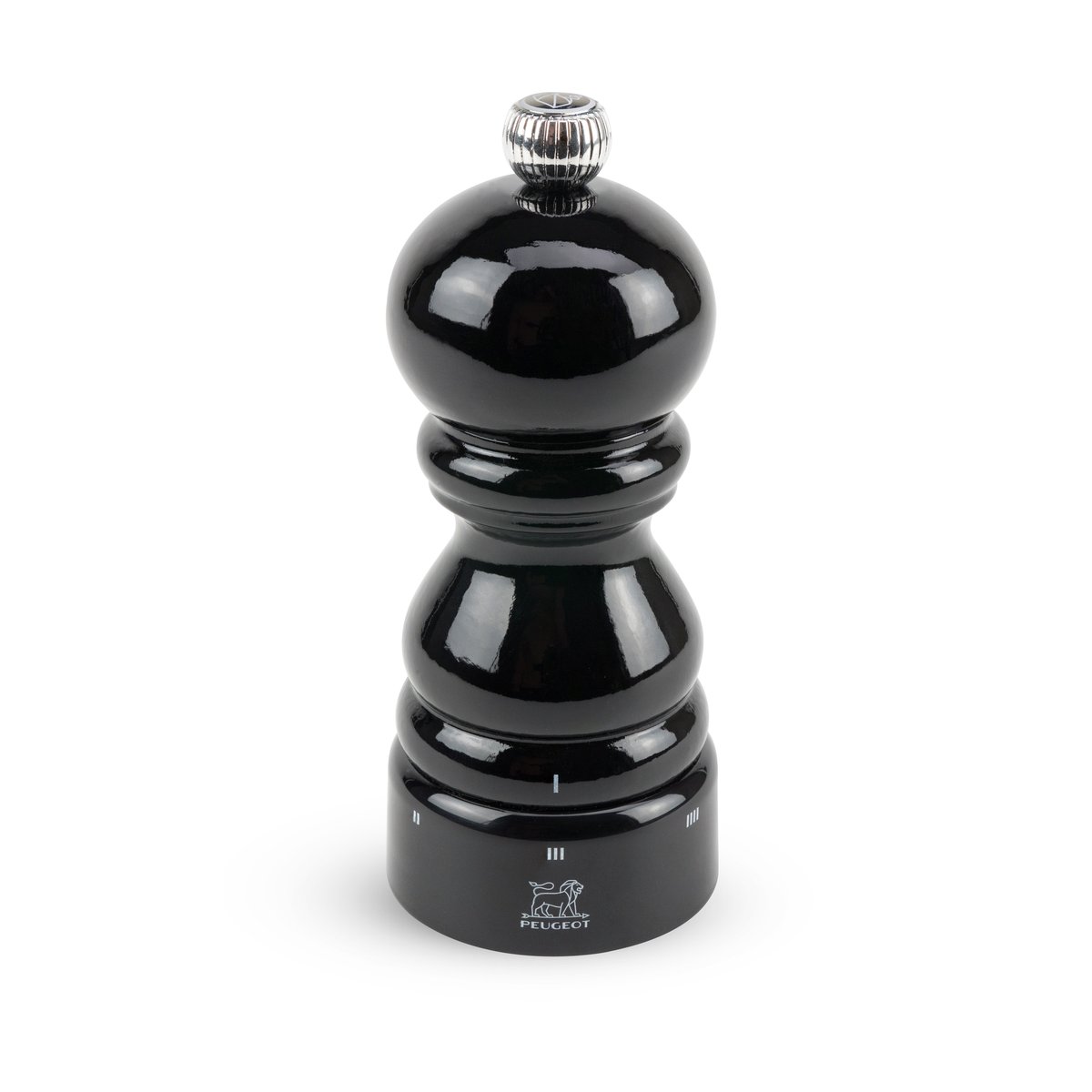 Paris salt grinder U Select Z black lacquered wood 12 cm