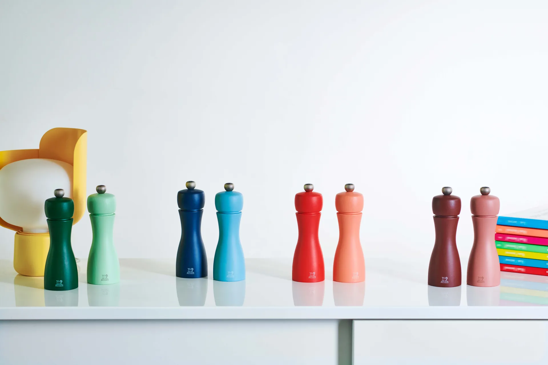 Tahiti sett Fire salt- og pepperkvern 15 cm, Bricks & flame Peugeot